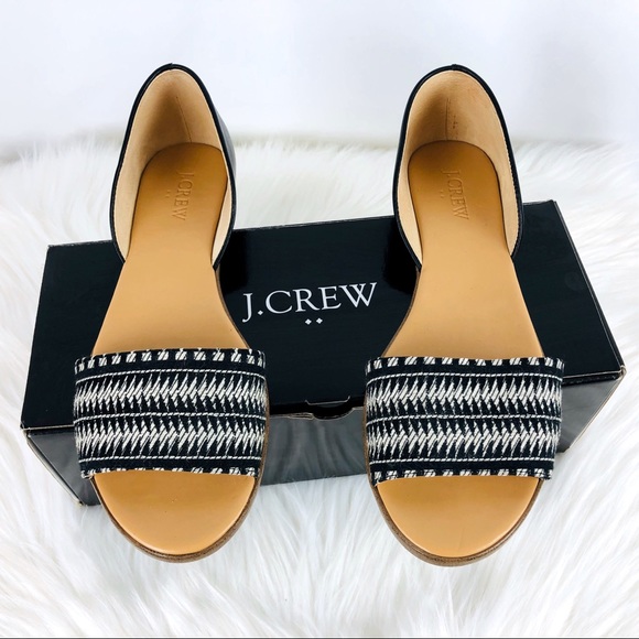 J. Crew Shoes - J. Crew Morgan Woven Peep Toe Flat Sandals